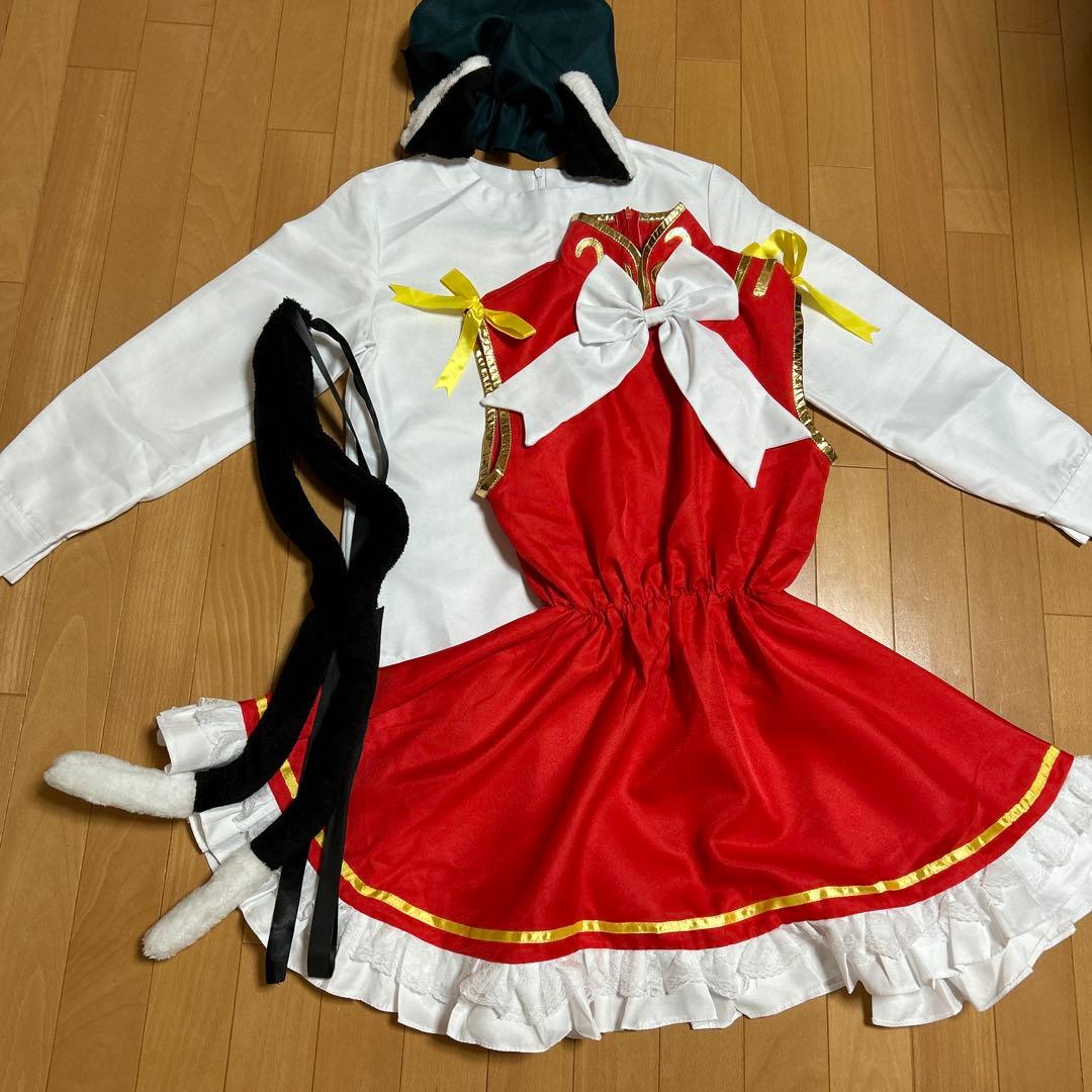 東方Project コスプレ衣装 橙 フルセット ウィッグ付き