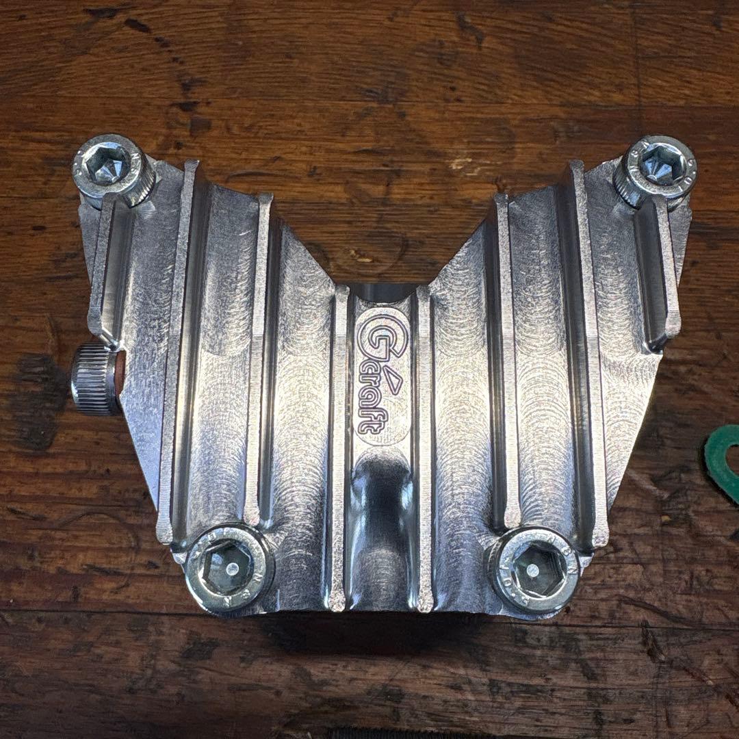 モンキー、カブ、ビレットオイルクーラー、フィン付き Gクラフト