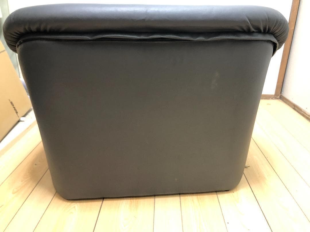 送料無料 ソファ 一人掛け レザー 本革風 木製フレーム モダン 75032-