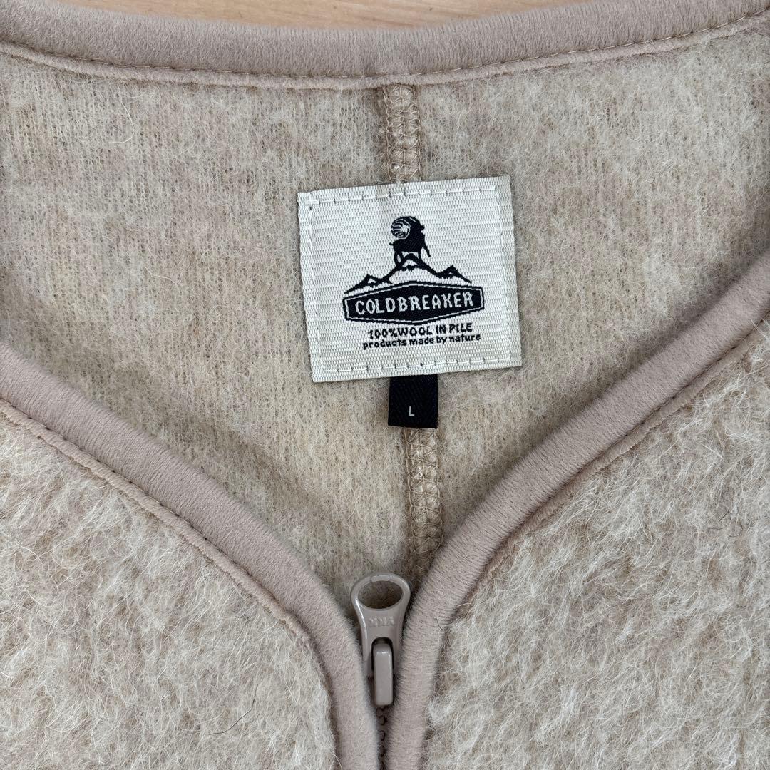 COLDBREAKER ベージュウールベスト Lサイズ