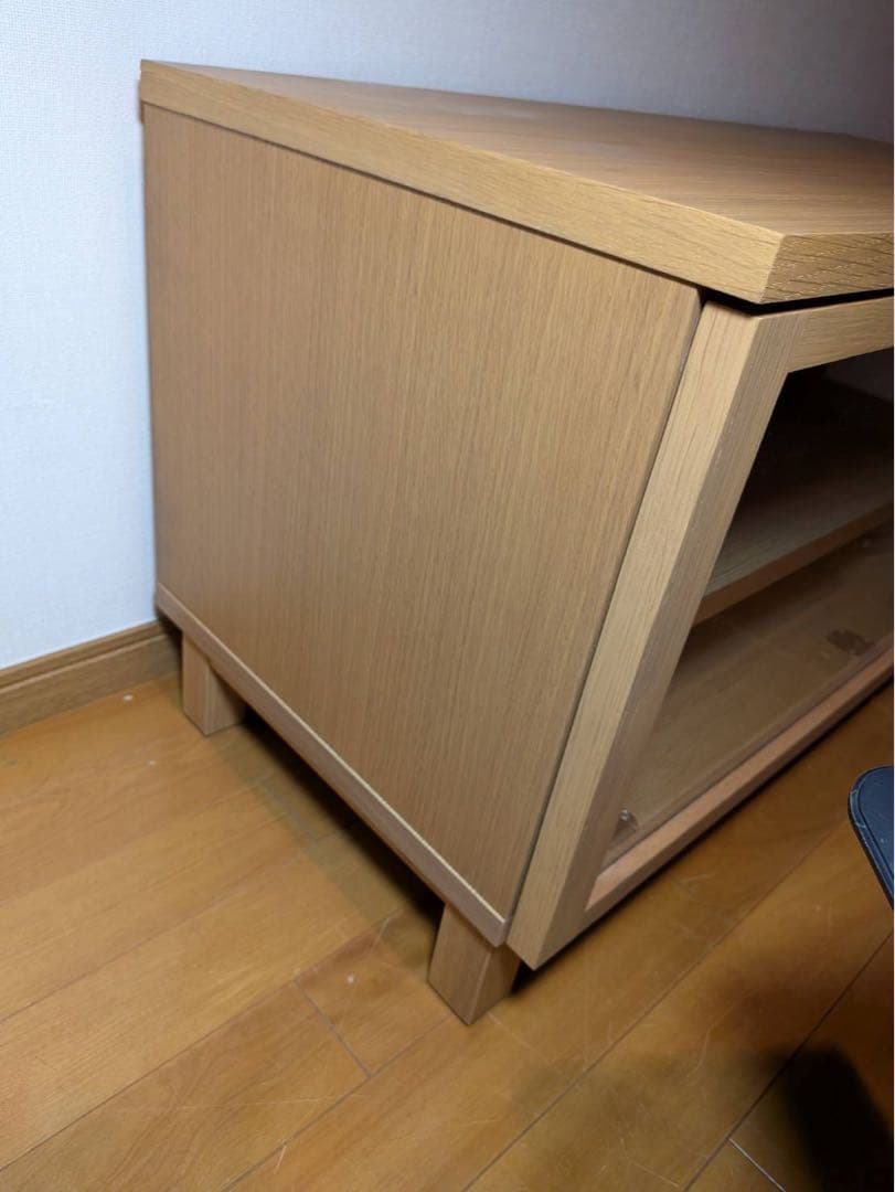 ■送料込■無印良品 木製テレビボード オーク材 収納棚 TV台木製家具 廃盤