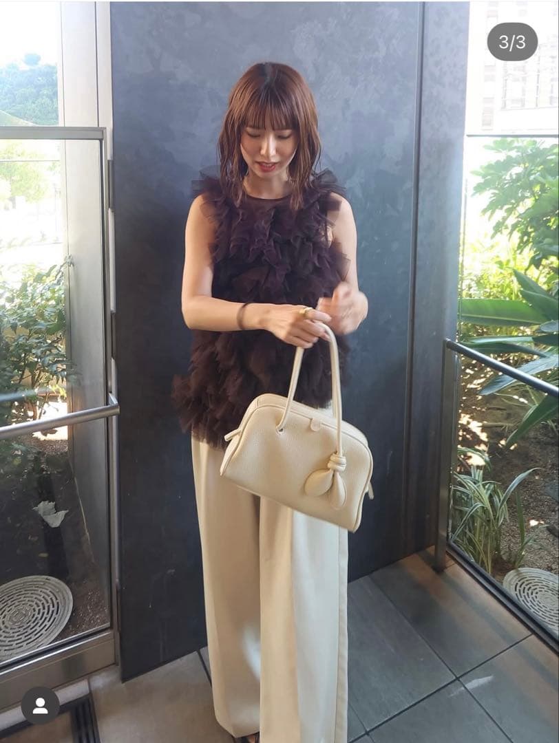 トップス NOTREemor asymmetry tulle tops