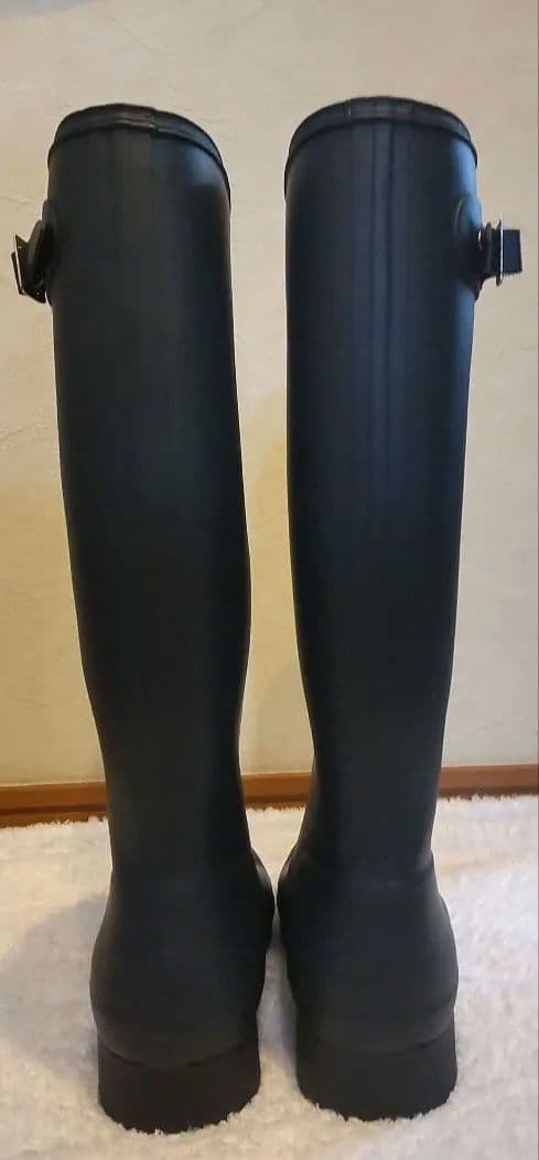 Hunter ハンター レインブーツ ネイビー紺UK6US8 24.5㎝雨靴長靴