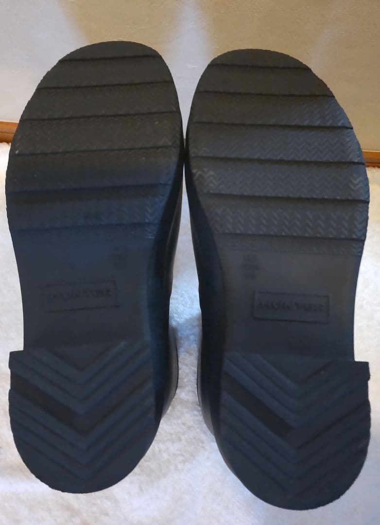 Hunter ハンター レインブーツ ネイビー紺UK6US8 24.5㎝雨靴長靴