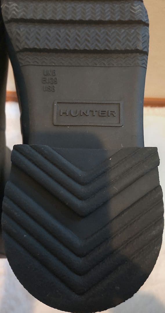 Hunter ハンター レインブーツ ネイビー紺UK6US8 24.5㎝雨靴長靴