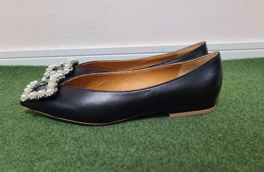 新品　PIPPICHIC ピッピシック ビジューつき フラットシューズ