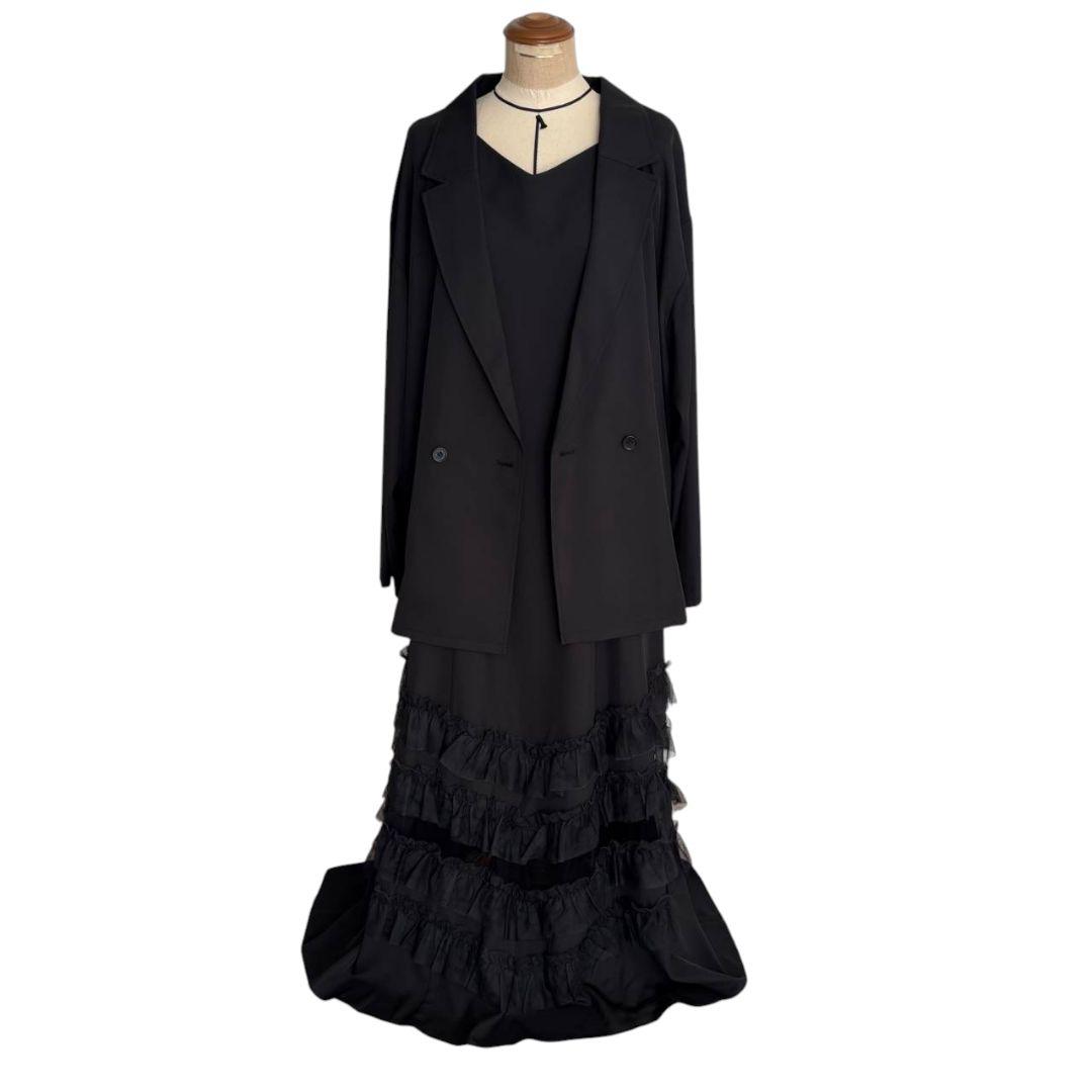 niana トランスペアレントヘムセットアップドレス 2点セット