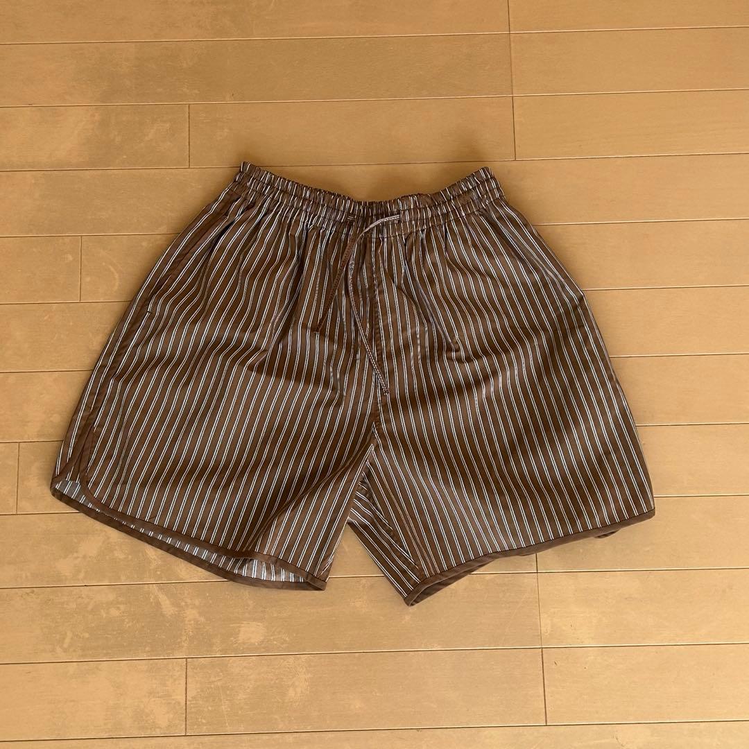 todayful Stripe Half Pants CAMEL トゥデイフル