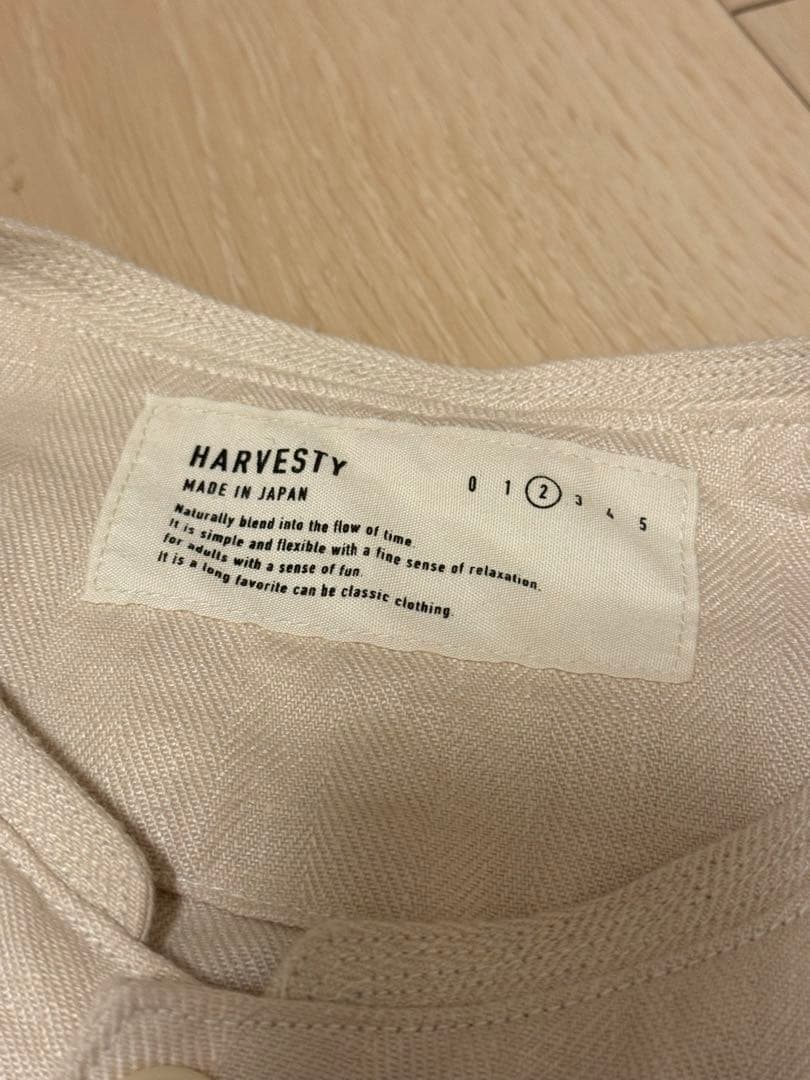 HARVESTY リネンヘリンボン ビッグアトリエジャケット