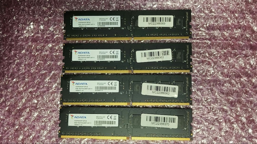 DDR4 8GBx4枚 32GB pc4-2400T 動作確認済み ①