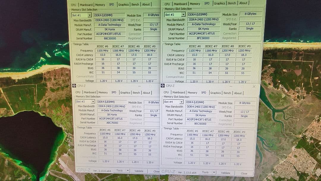 DDR4 8GBx4枚 32GB pc4-2400T 動作確認済み ①