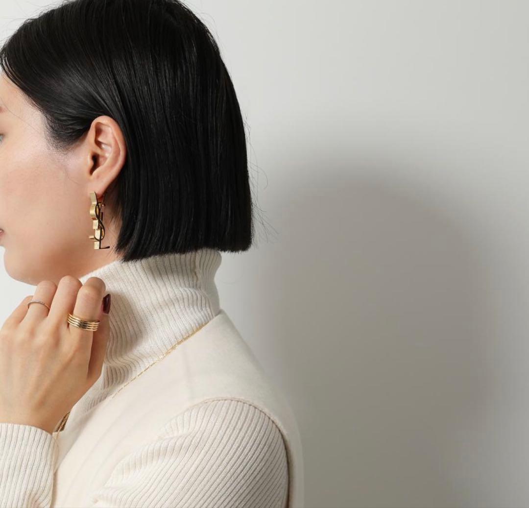 B*n様 片耳ピアスイブサンローランカサンドラピアス ゴールド