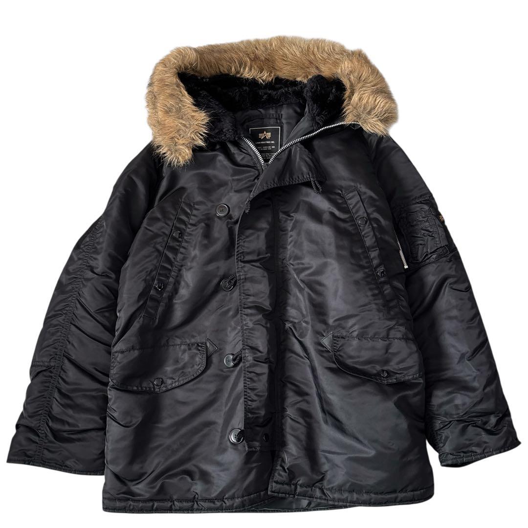 ⭐️美品アルファインダストリーズN-3B　フライトジャケットXLミリタリーブラック