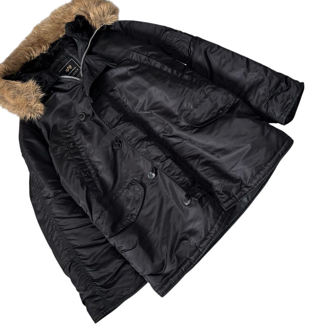 ⭐️美品アルファインダストリーズN-3B　フライトジャケットXLミリタリーブラック