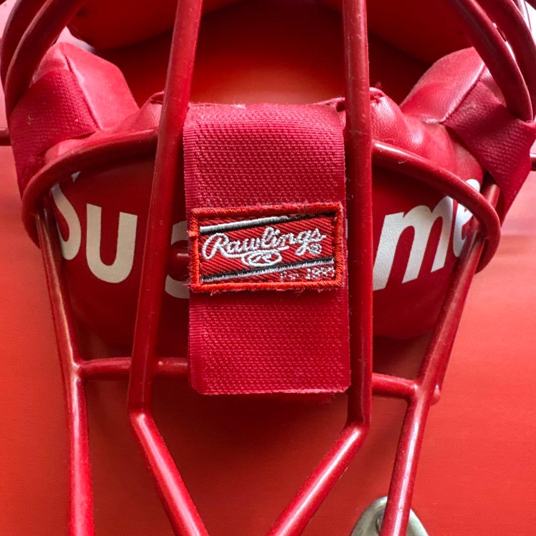 SUPREME Rawlings キャッチャーマスク レッド