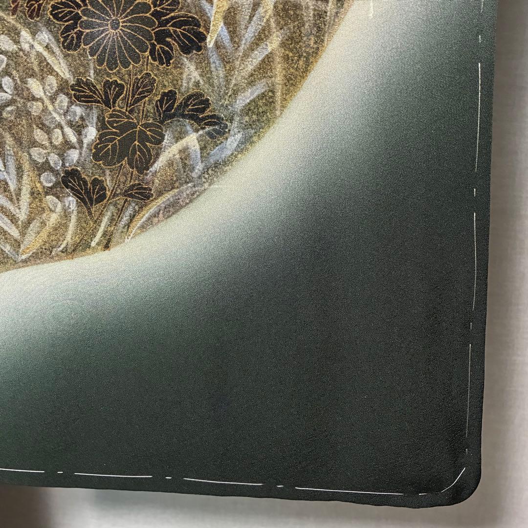 D101 訪問着 手描き花模様 縫い紋 正絹 着物 袷 しつけ糸付き未使用極美品