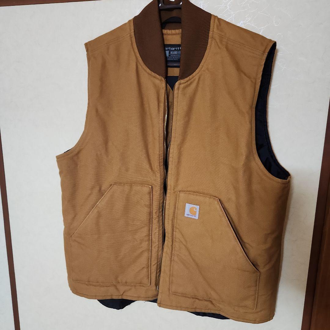 Carhartt ブラウン ダックベスト
