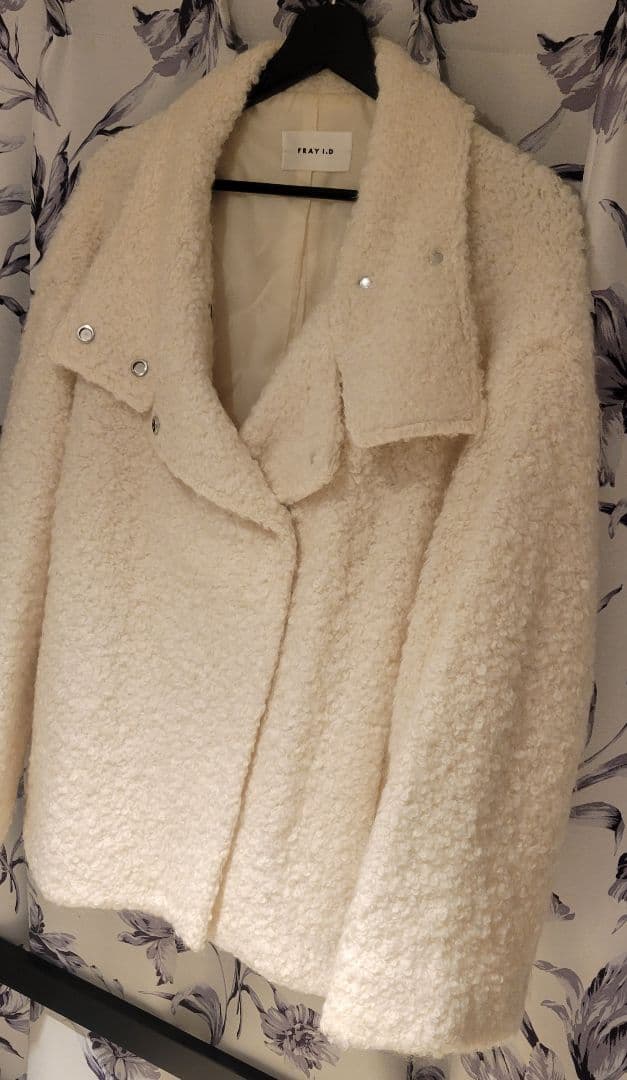 【FRAY I.D】ウールモヘアブークレミドルコート