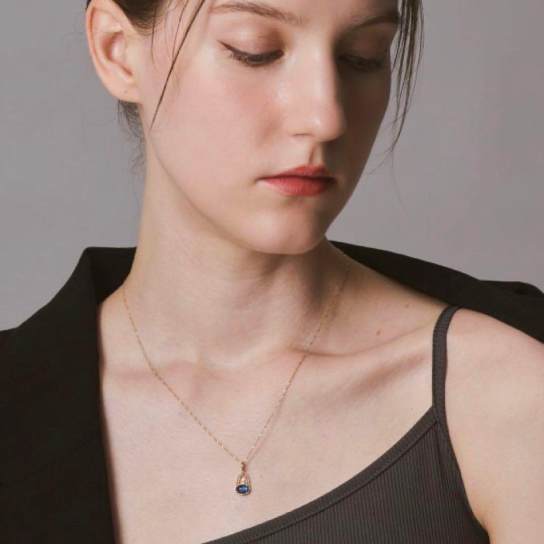 アガット 現行品　紫金石ラブラド ネックレスチャーム