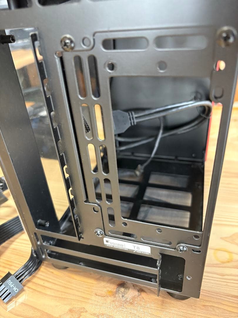 赤 ミニPCケース jonsbo t8 電源セット