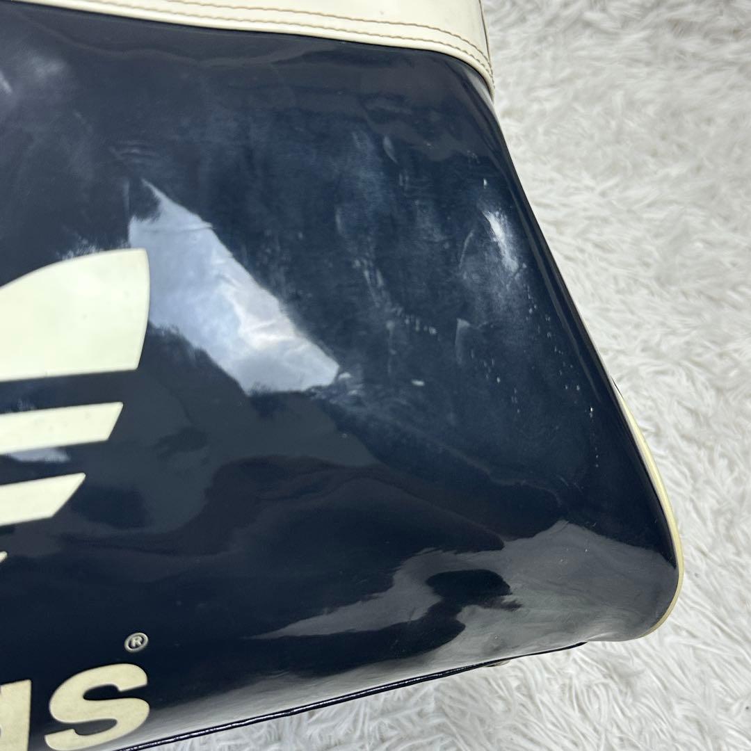 超希少 90s【old adidas】エナメル ボストンバッグ トレフォイル