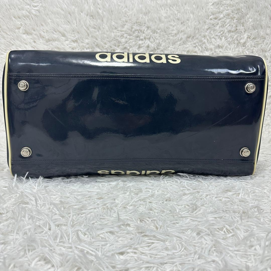超希少 90s【old adidas】エナメル ボストンバッグ トレフォイル