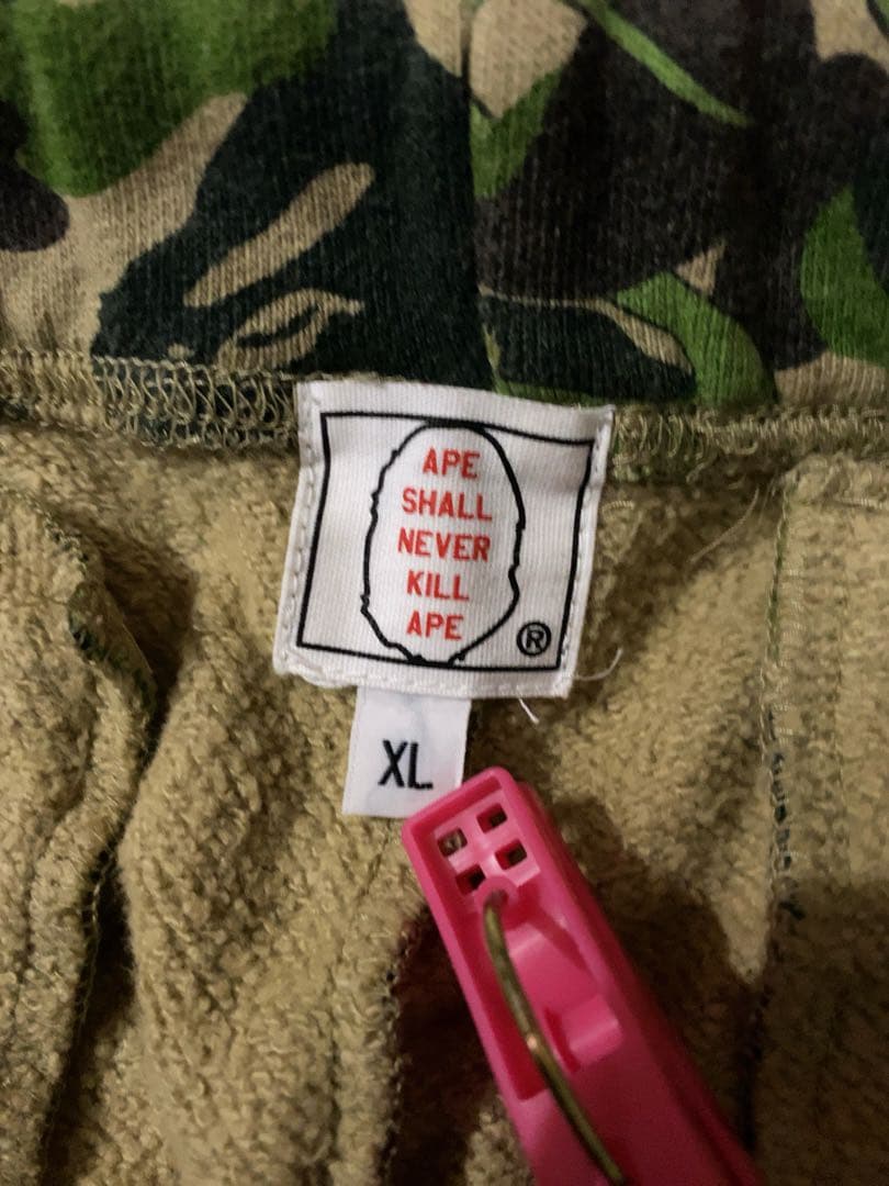 A BATHING APE 猿迷彩スウェットショートパンツ XL