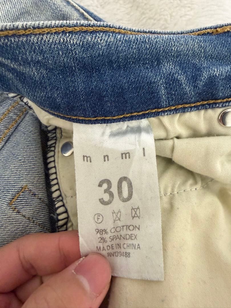 mnml ダメージスキニーデニム 30