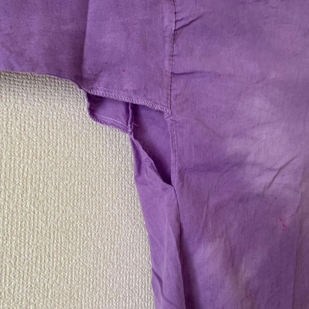 カラー半襦袢＆裾除けセット　パープル　新古品