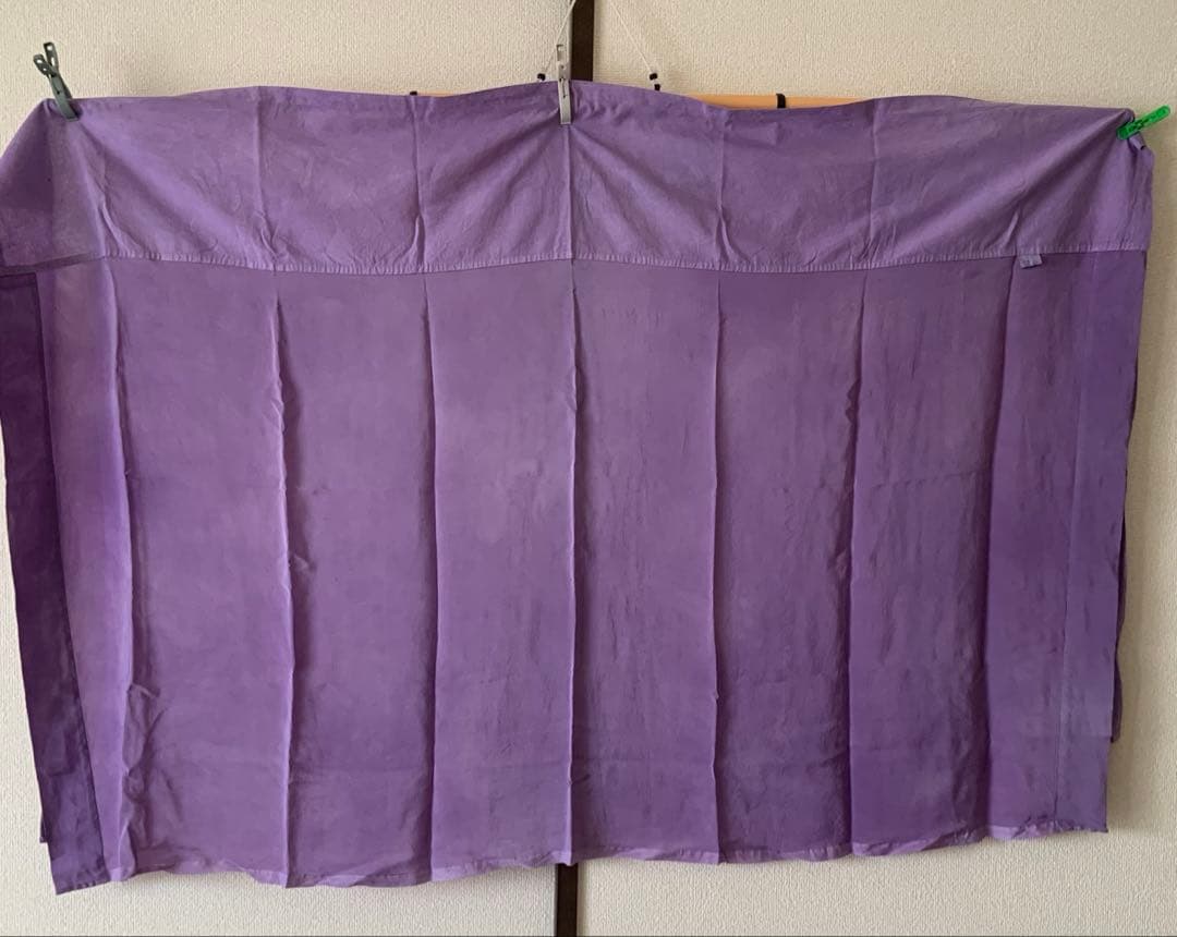 カラー半襦袢＆裾除けセット　パープル　新古品