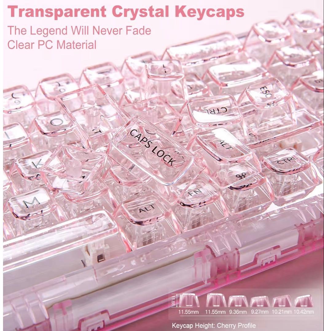 YUNZII X71 メカニカルゲーミングキーボード　ピンク　美品