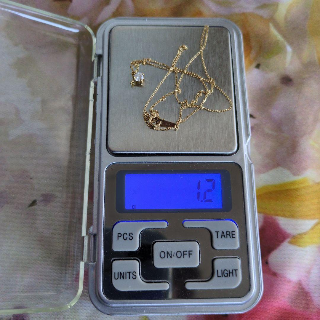 ✿18金✿一粒ダイヤモンドネックレス 　　0.22 ct カード付き