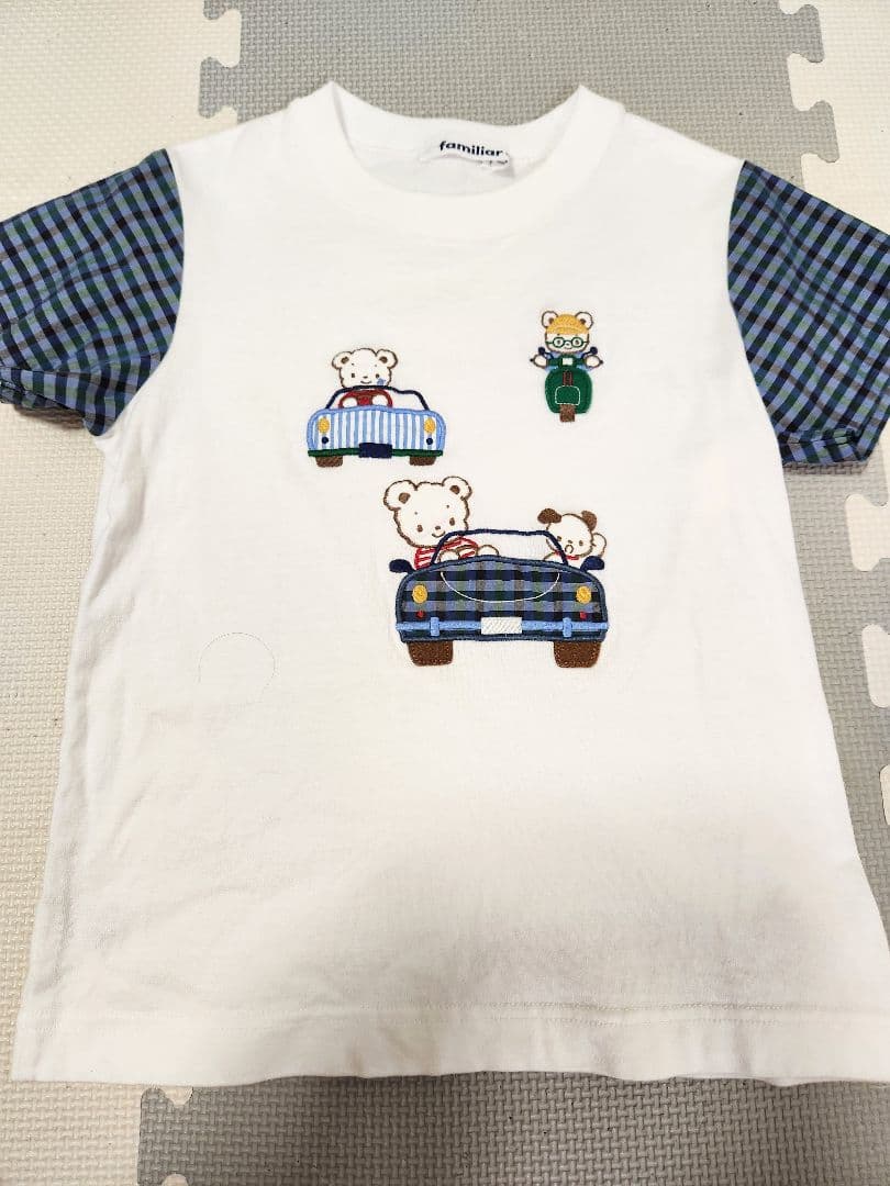 ファミリア　ファミちゃん　車　ファミリアチェック　Tシャツ