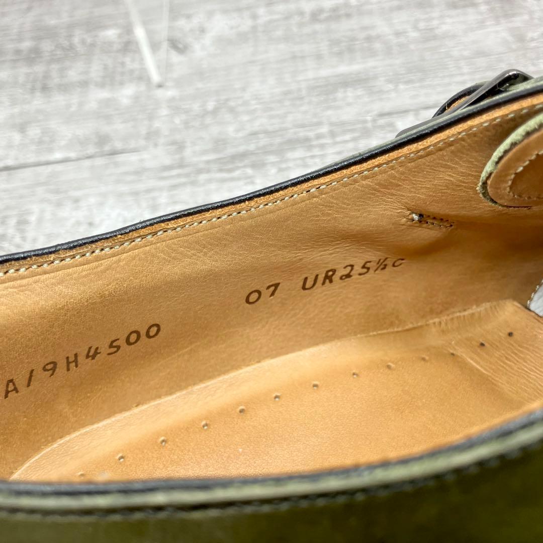 624【希少/美品】REGAL 革靴 ダブルモンク ビジネス オリーブ 25.5