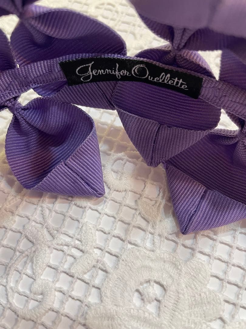 Jennifer Ouellette 紫 リボンヘアバンド