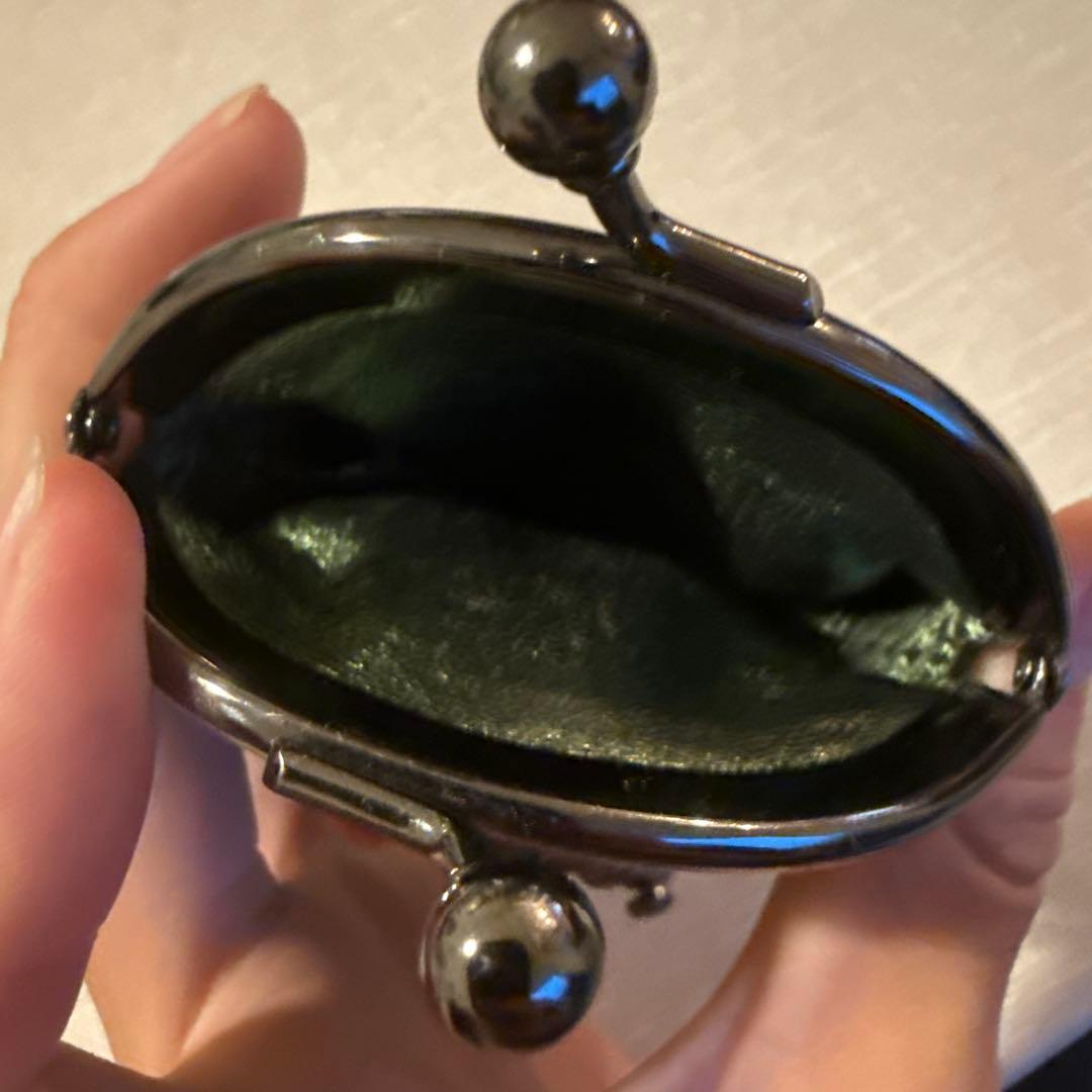 コーチ　ミニ ポーチ がま口 財布 バッグ チャーム 蛙　　　　カーキ