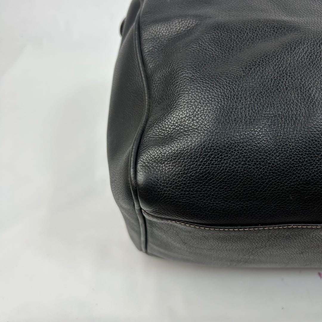 【美品】ダンヒル　ボストンバッグ　レザー　ロゴ金具　デカボストン　黒　旅行バッグ