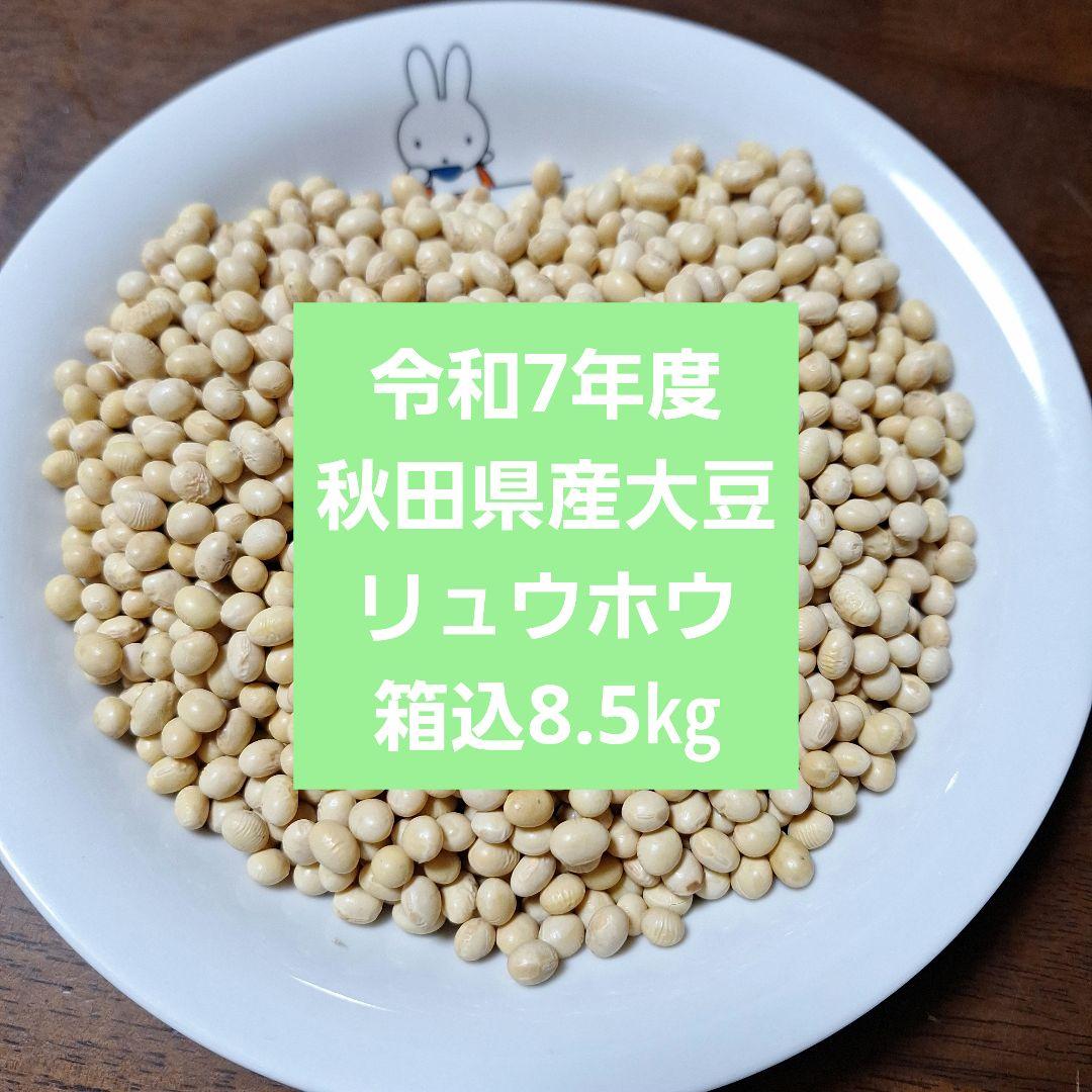 令和7年度秋田県産大豆(リュウホウ)箱込8.5㎏