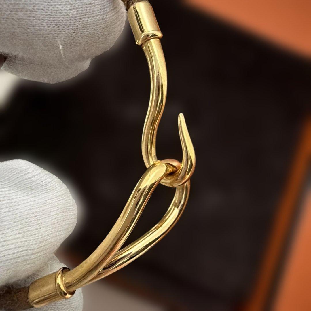 r*i様 【2点】①HERMES(クリックH) ホワイトシルバー②フックブレスレ