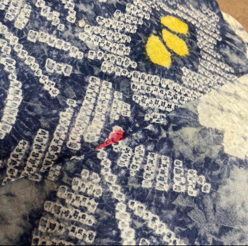 爽やか青と白の有松鳴海絞りの浴衣