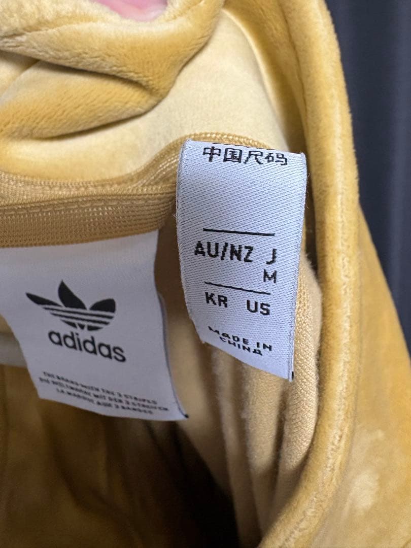 極美品adidas ベロア　マスタード　イエロー　トラックジャケット　M