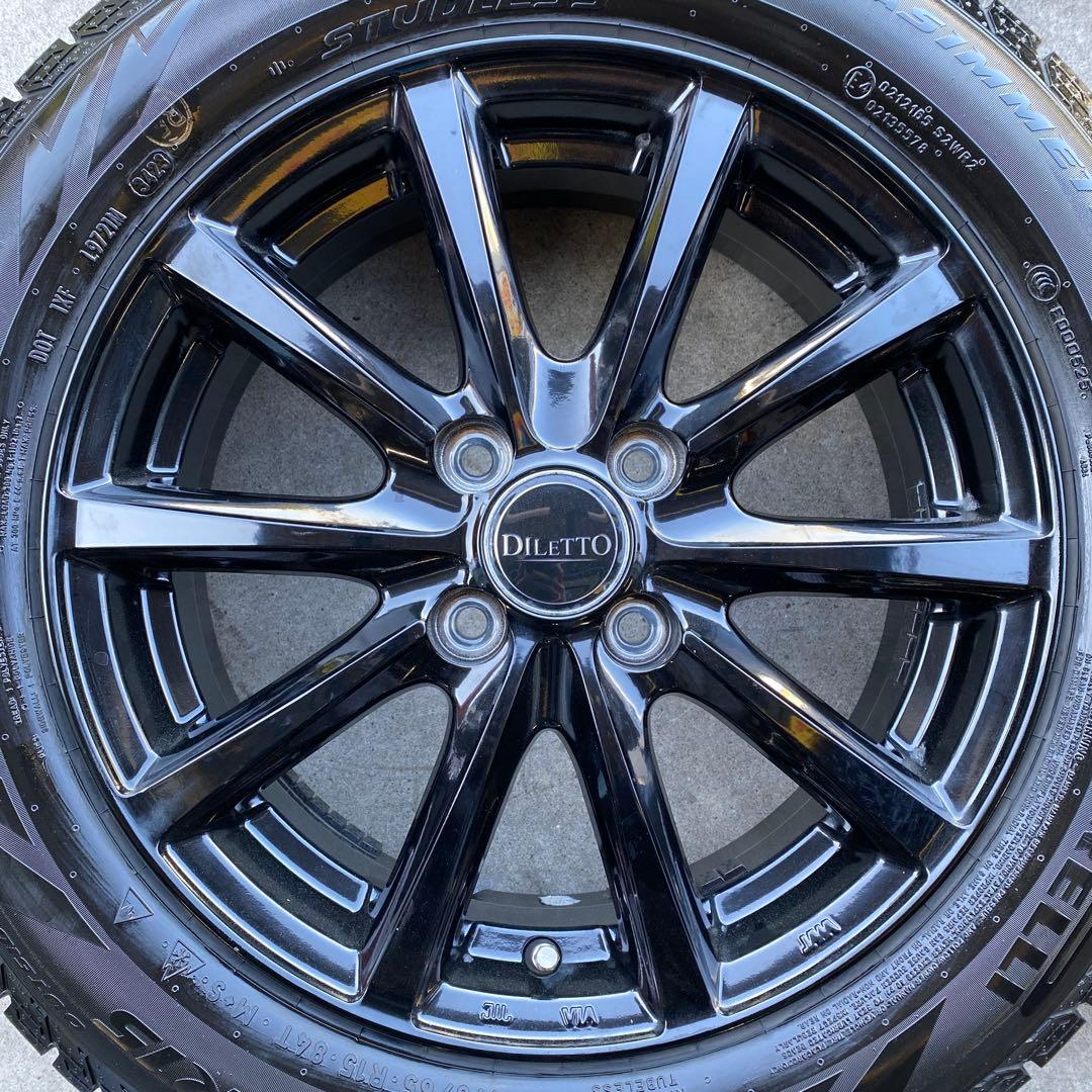 中古溝ありピレリスタッドレスセット175/65R15アクア、フィット　デミオ