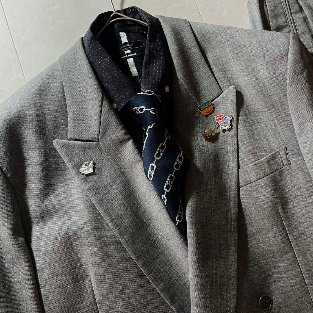 豪華5点セット✨90s高級ダブルブレストスーツ+CELINEネクタイ他