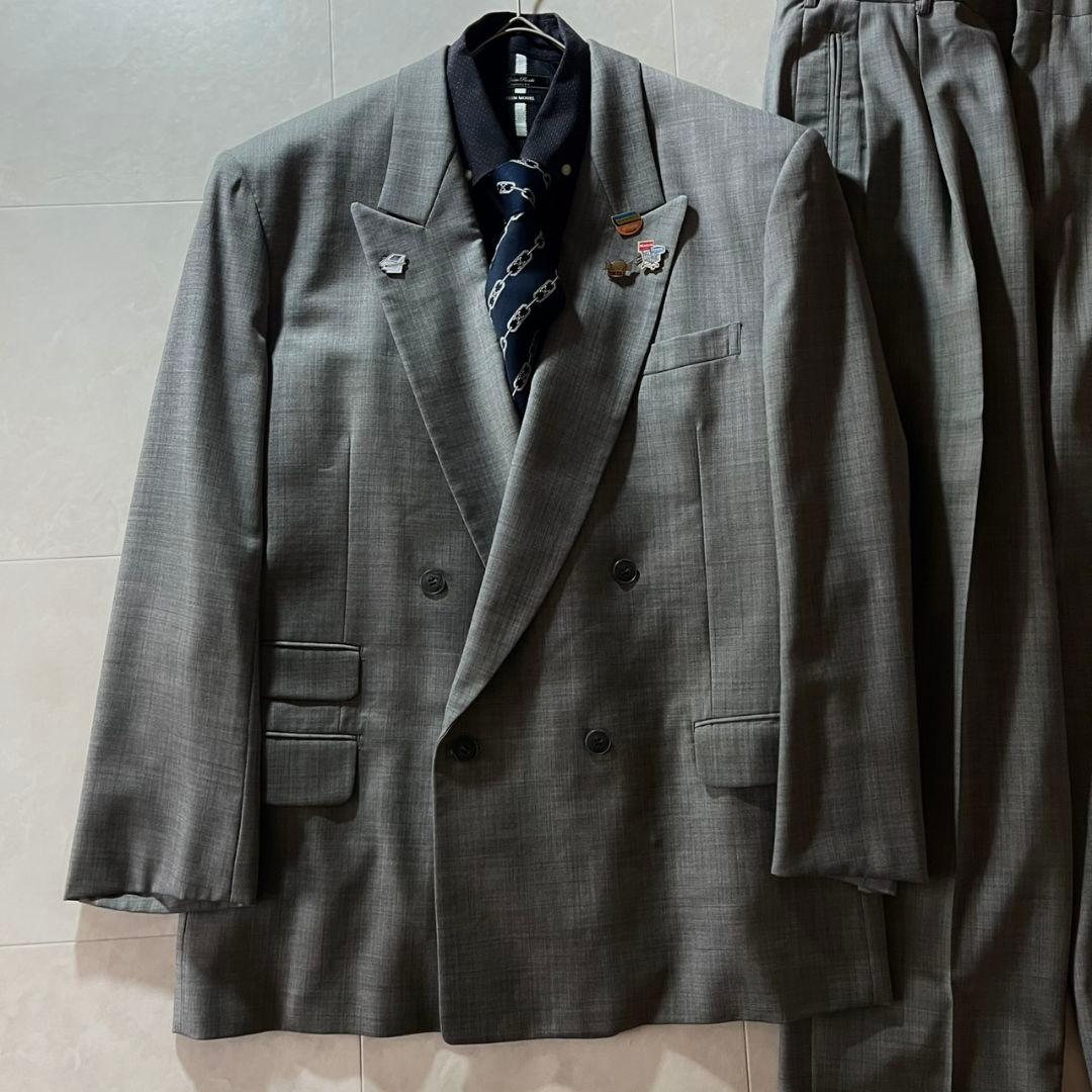 豪華5点セット✨90s高級ダブルブレストスーツ+CELINEネクタイ他