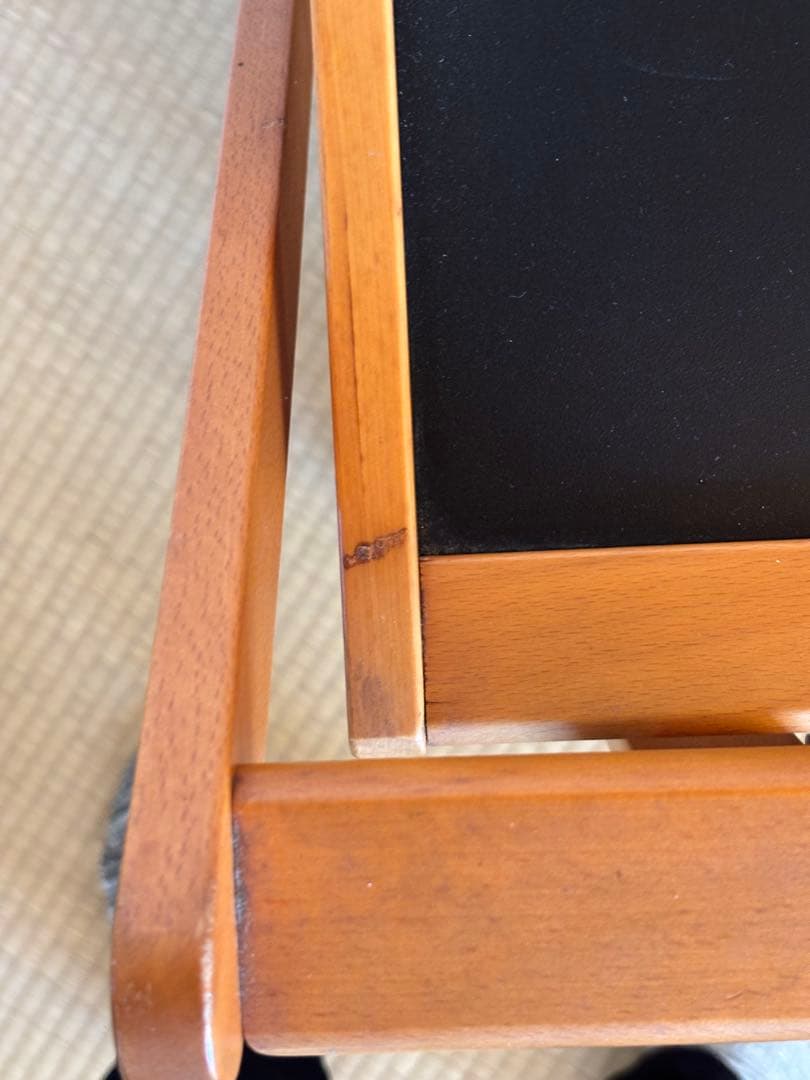 イタリア　木製　折り畳み　キッチンワゴン 黒色天板　ホッパペドレッティ