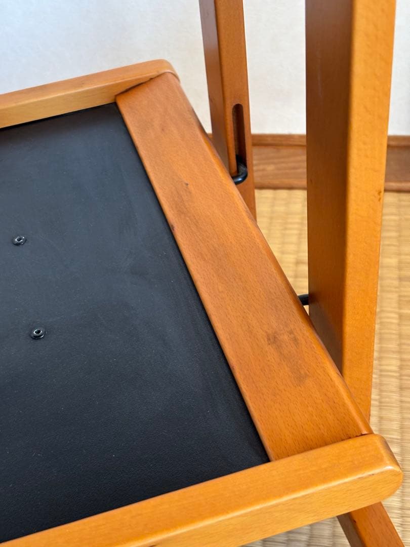 イタリア　木製　折り畳み　キッチンワゴン 黒色天板　ホッパペドレッティ