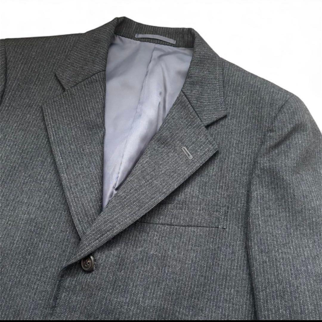 【美品】J. PRESS スリーピース スーツ グレー 毛 100% ストライプ