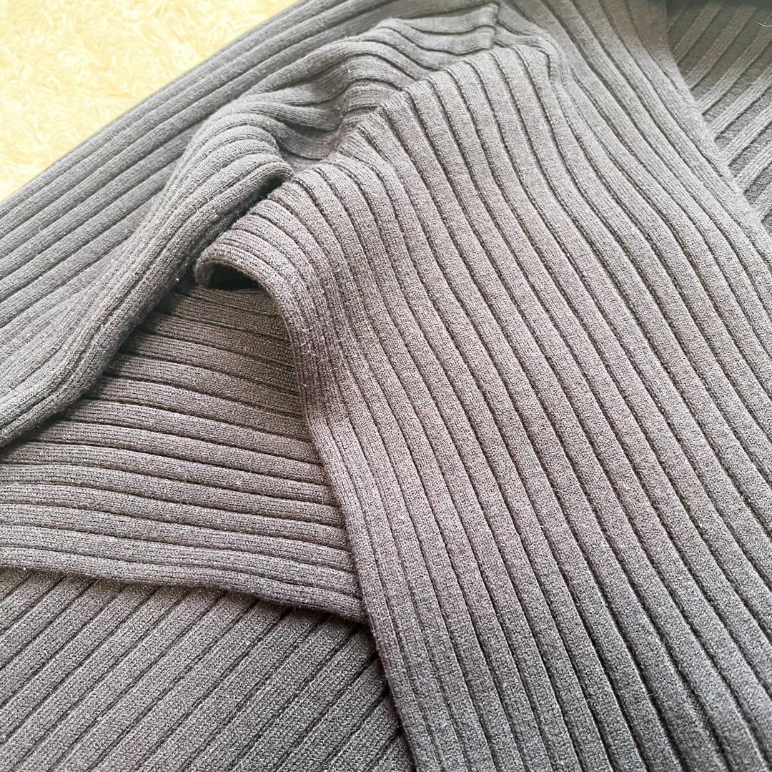 ケイミー 金沢産上質ニット ロングクロスワンピース ネイビー 近年モデル 2