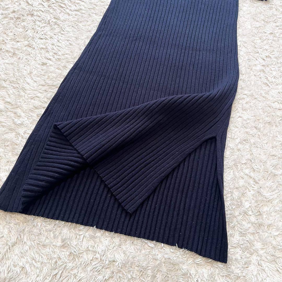 ケイミー 金沢産上質ニット ロングクロスワンピース ネイビー 近年モデル 2