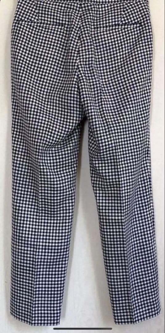 チェック柄テーパードパンツ